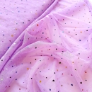 Tüll - Hearts - Glitzer - flieder - bunt